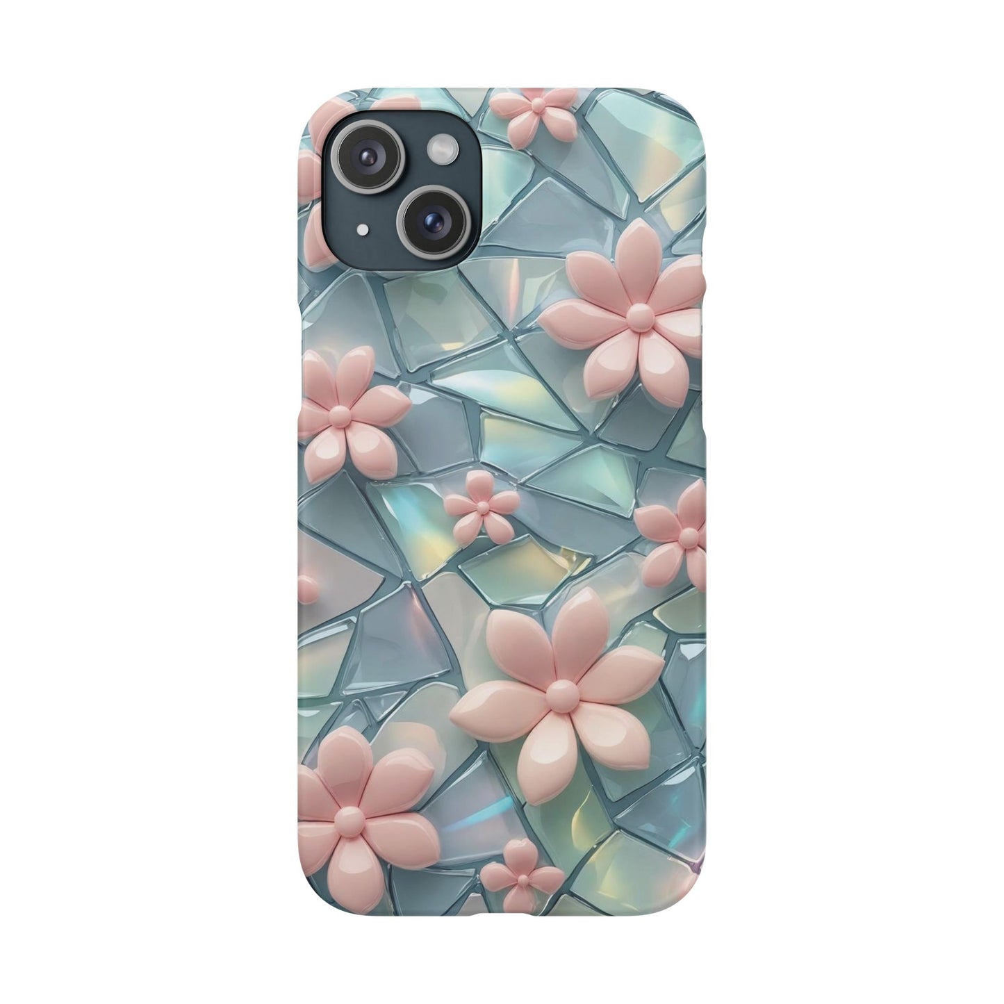 Snap Case Elegante Florale iPhone Handyhülle mit 3D-Effekt