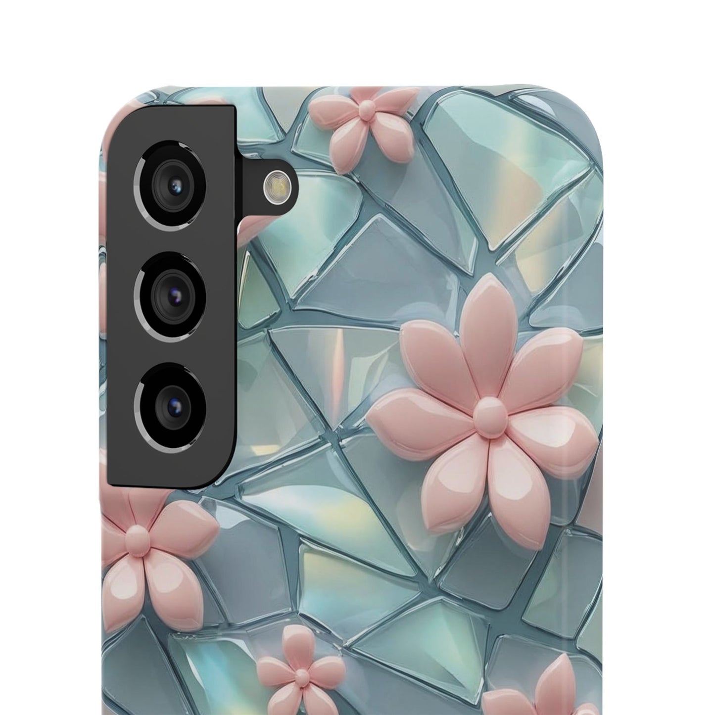 Snap Case Samsung Handyhülle mit 3D-Effekt und Blumenmuster