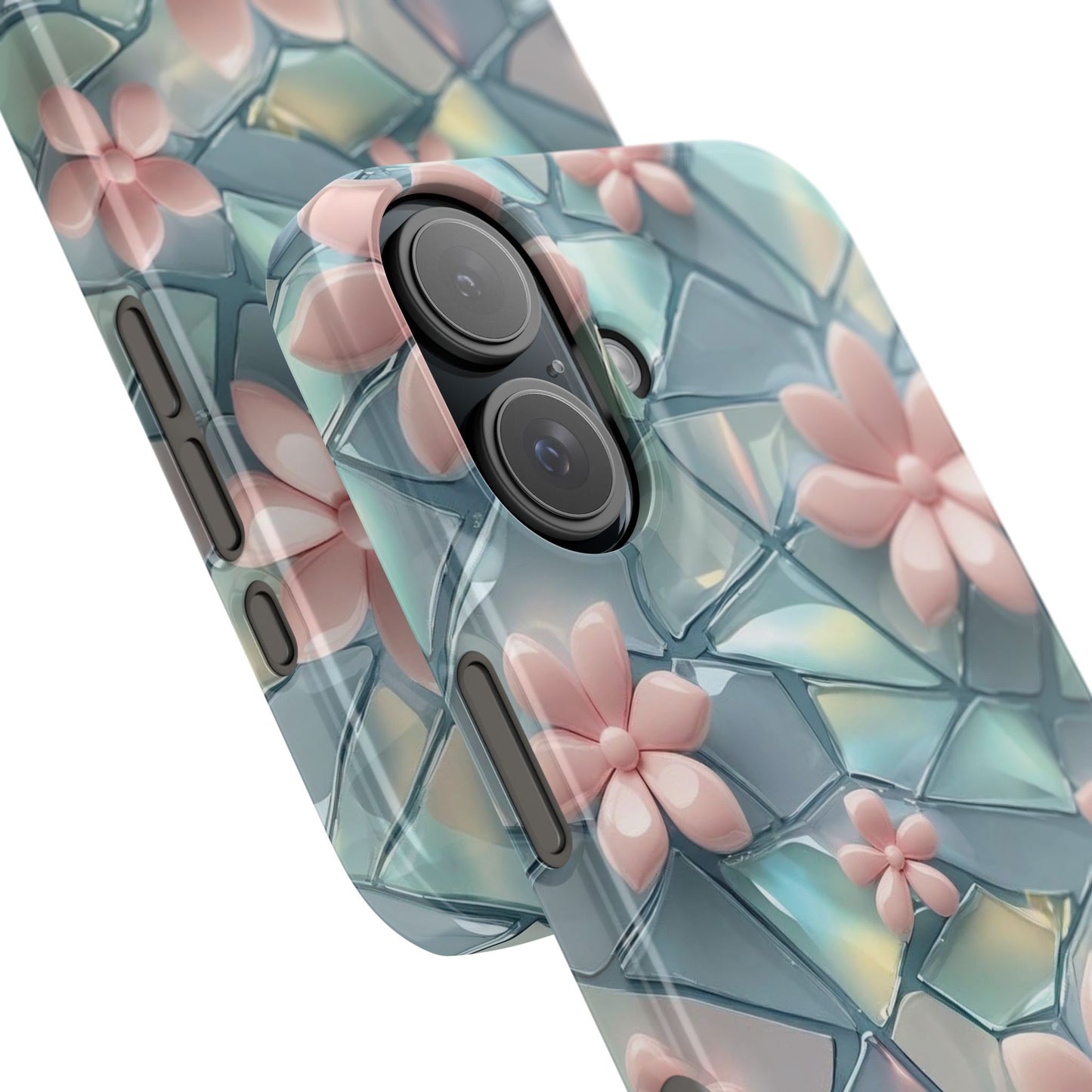 Snap Case Elegante Florale iPhone Handyhülle mit 3D-Effekt