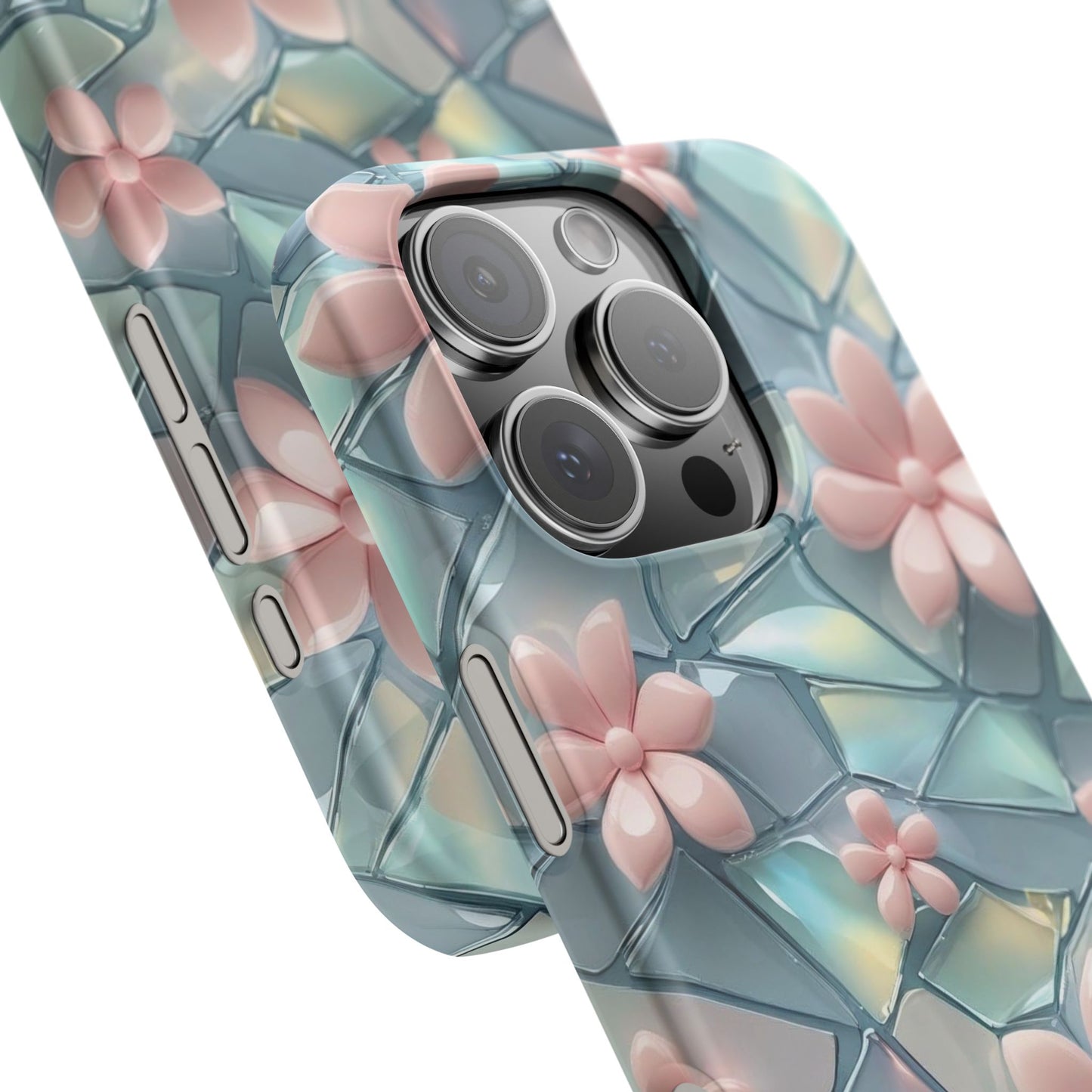 Snap Case Elegante Florale iPhone Handyhülle mit 3D-Effekt