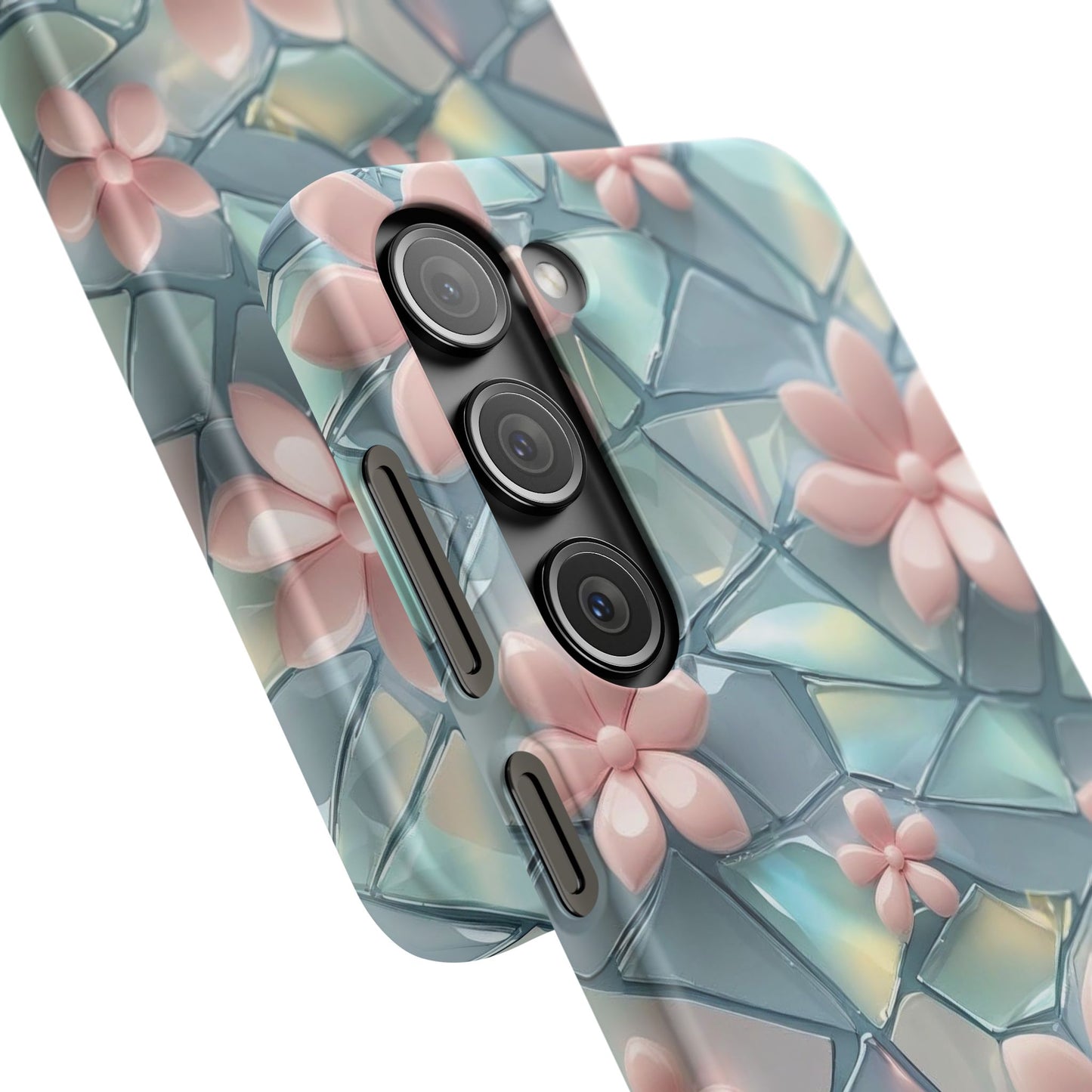 Snap Case Samsung Handyhülle mit 3D-Effekt und Blumenmuster