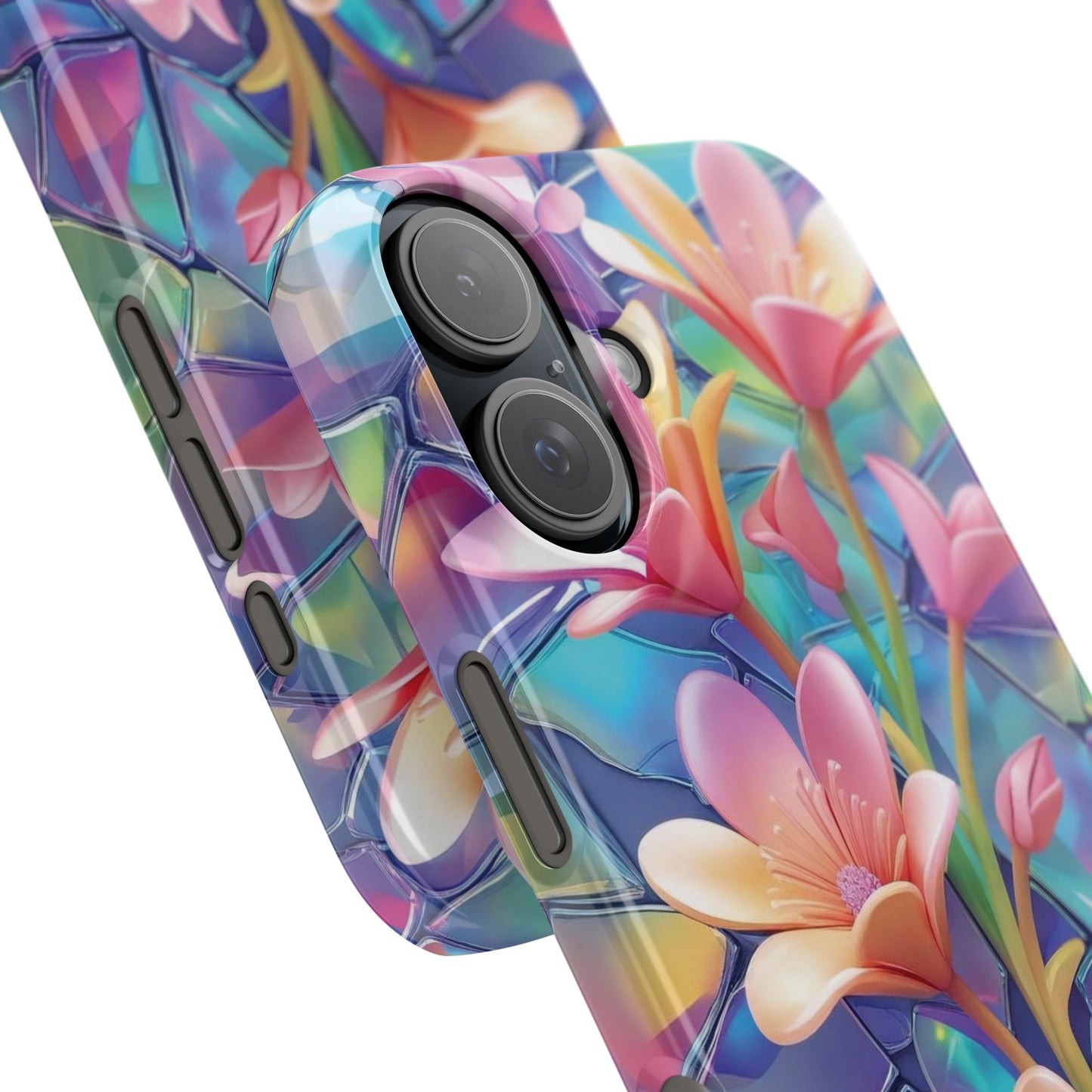 Snap Case Elegante Florale iPhone Handyhülle mit 3D-Effekt