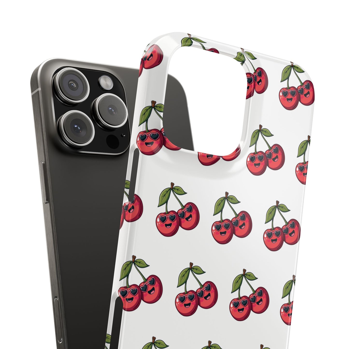 iPhone Snap Case Handyhülle Happy Cherry Design