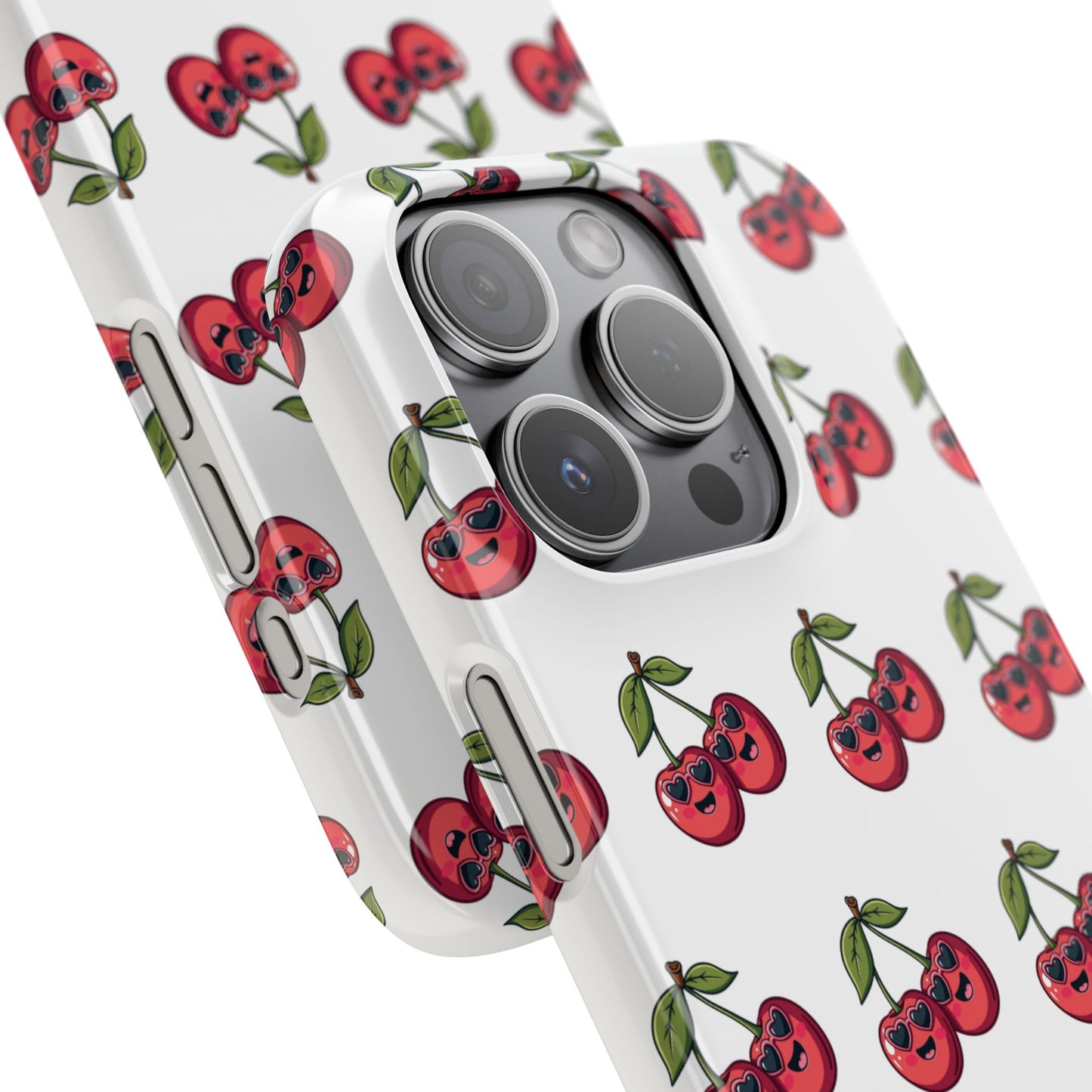 iPhone Snap Case Handyhülle Happy Cherry Design