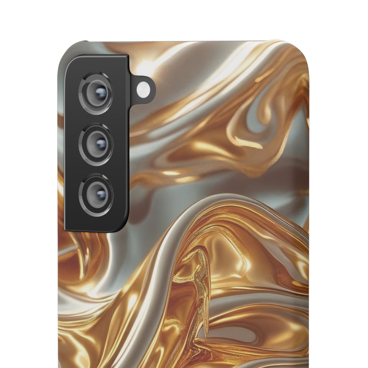 Snap Case Samsung Handyhülle – Gold Dynamic Liquid 3D Effekt