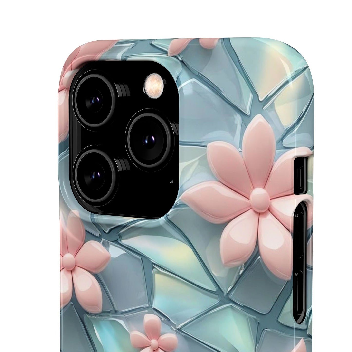 Snap Case Elegante Florale iPhone Handyhülle mit 3D-Effekt
