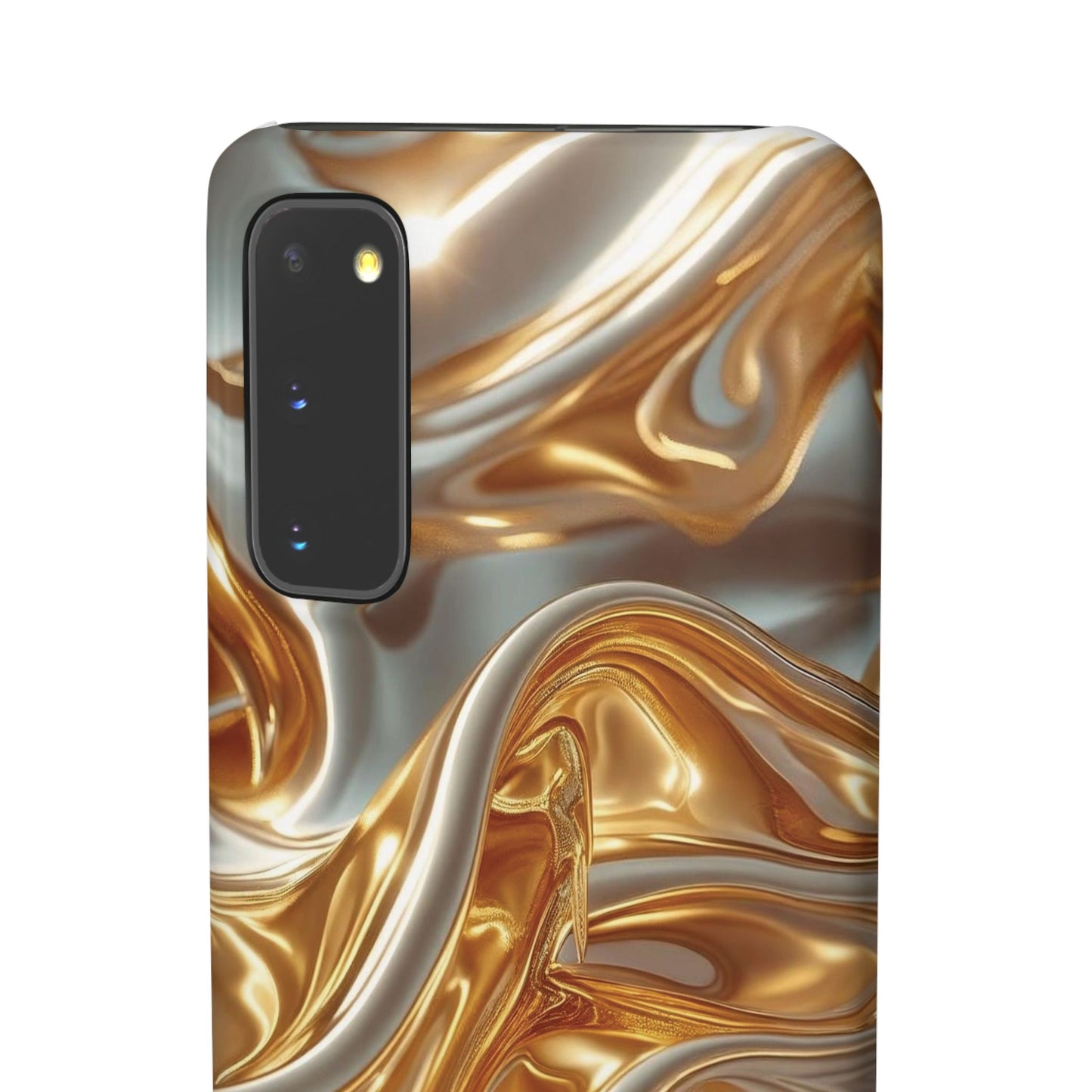 Snap Case Samsung Handyhülle – Gold Dynamic Liquid 3D Effekt