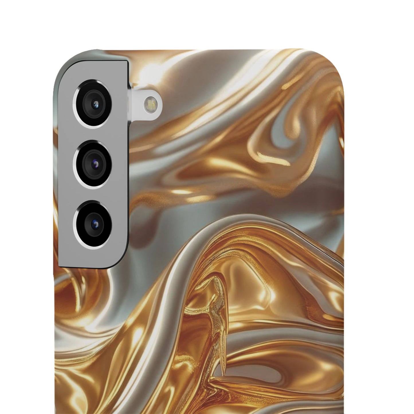 Snap Case Samsung Handyhülle – Gold Dynamic Liquid 3D Effekt