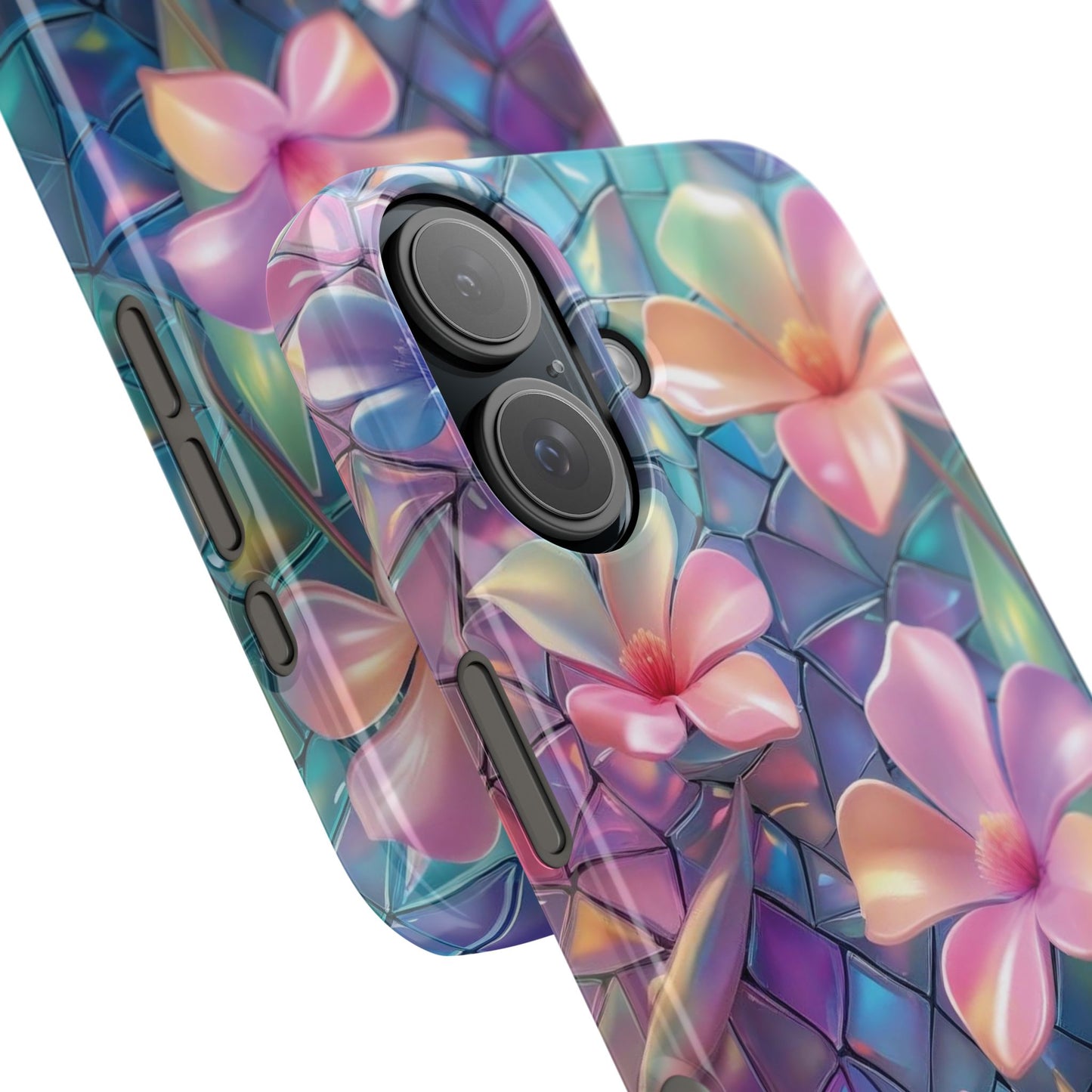 Snap Case Elegante Florale iPhone Handyhülle mit 3D-Effekt