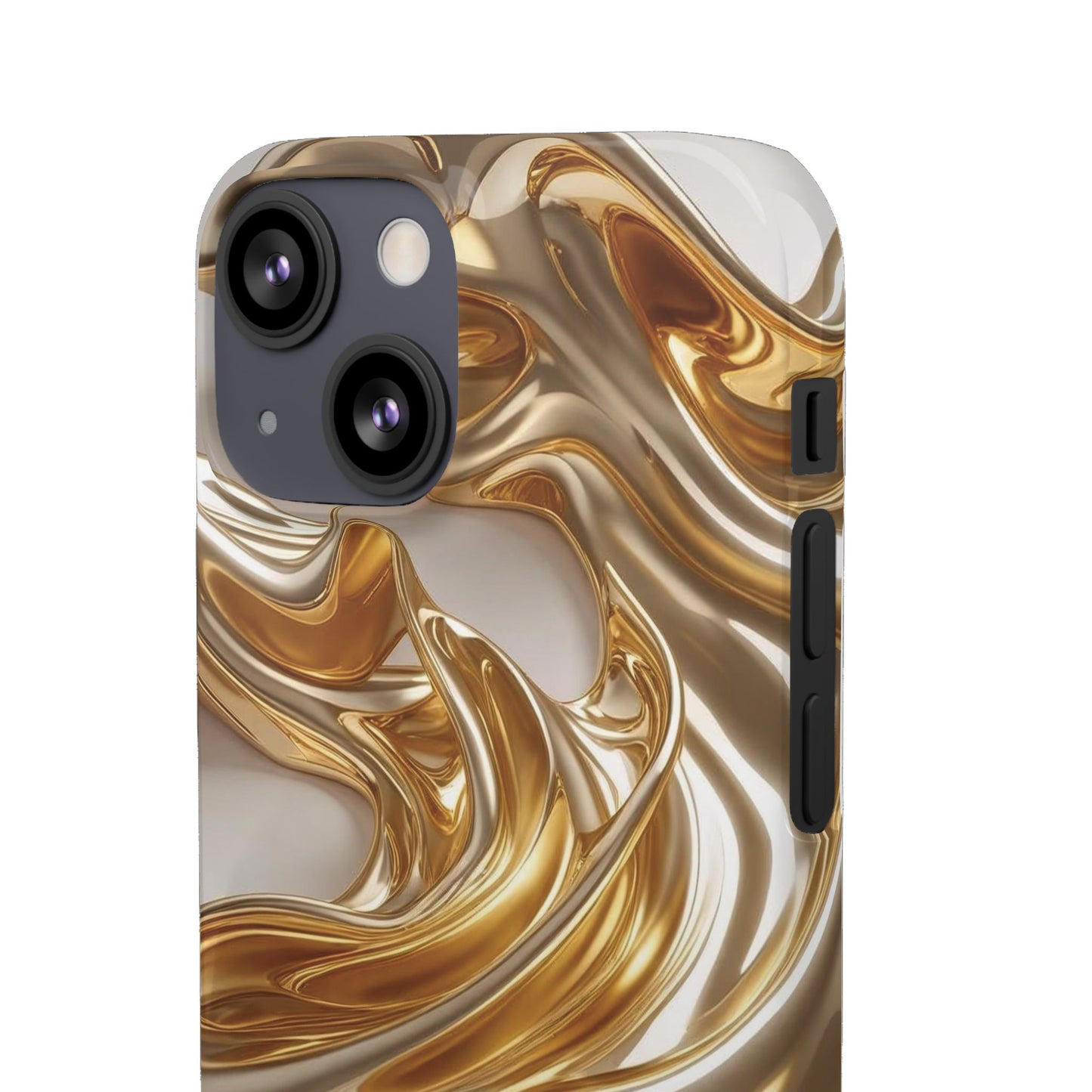 Snap Case iPhone Handyhülle – Gold Dynamic Liquid 3D Effekt