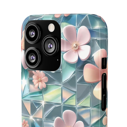 Snap Case iPhone Handyhülle mit 3D-Effekt Blumenmuster