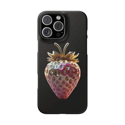 Snap Case iPhone Handyhülle - 3D Effekt Erdbeeren