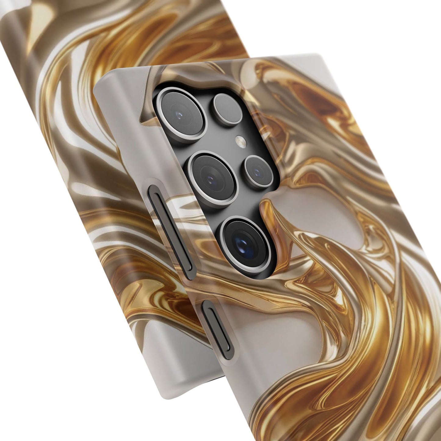 Snap Case Samsung Handyhülle – Gold Dynamic Liquid 3D Effekt