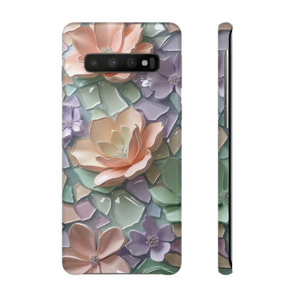 Snap Case Samsung Handyhülle mit 3D-Effekt, Blumenmuster