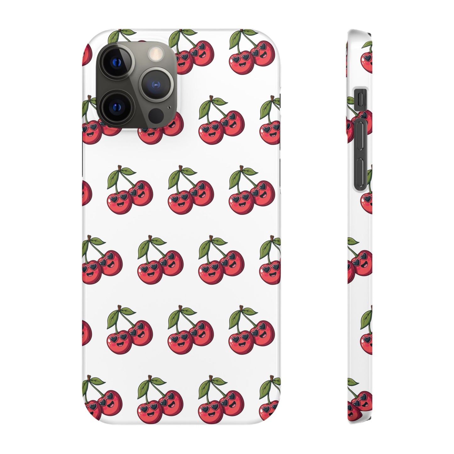 iPhone Snap Case Handyhülle Happy Cherry Design