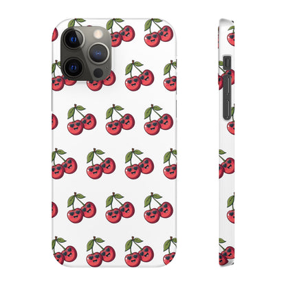 iPhone Snap Case Handyhülle Happy Cherry Design