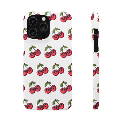 iPhone Snap Case Handyhülle Happy Cherry Design