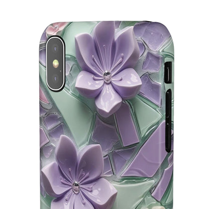 Snap Case Elegante Florale iPhone Handyhülle mit 3D-Effekt