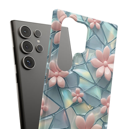 Snap Case Samsung Handyhülle mit 3D-Effekt und Blumenmuster