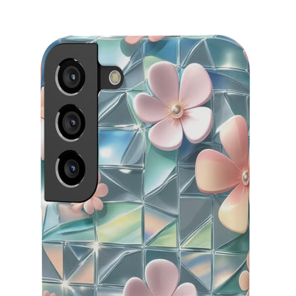 Snap Case Samsung Handyhülle mit 3D-Effekt und Blumenmuster