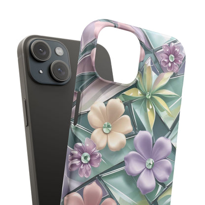 Snap Case Elegante Florale iPhone Handyhülle mit 3D-Effekt