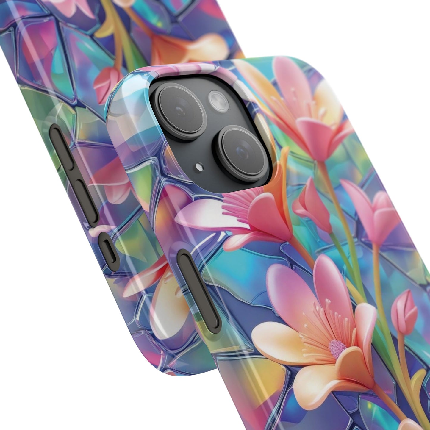 Snap Case Elegante Florale iPhone Handyhülle mit 3D-Effekt