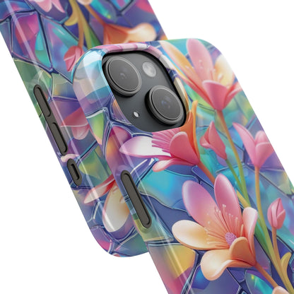 Snap Case Elegante Florale iPhone Handyhülle mit 3D-Effekt