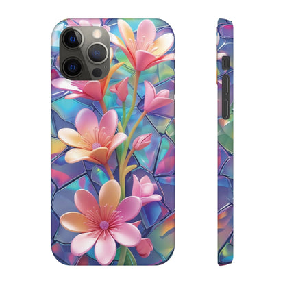 Snap Case Elegante Florale iPhone Handyhülle mit 3D-Effekt
