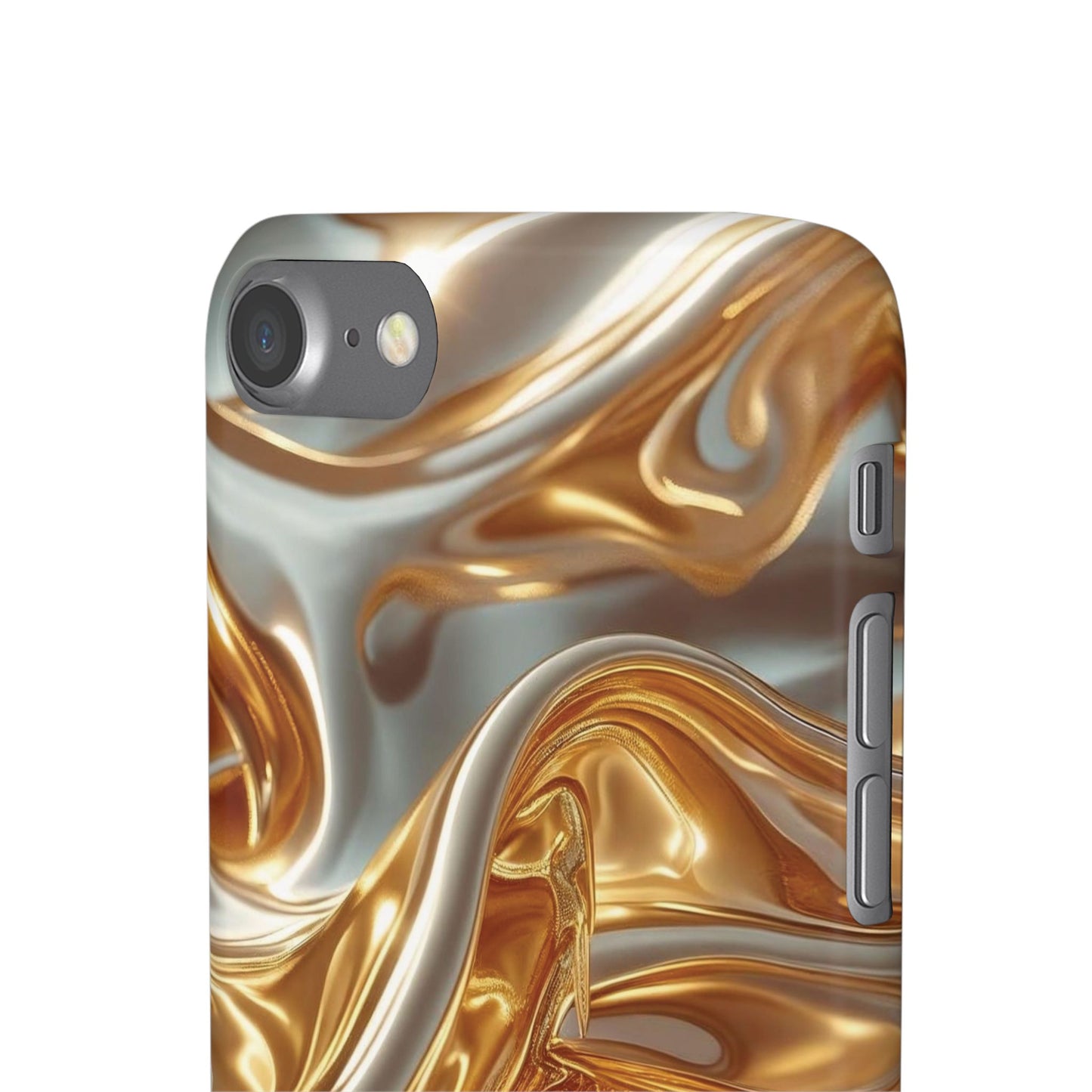 Snap Case iPhone Handyhülle – Gold Dynamic Liquid 3D Effekt