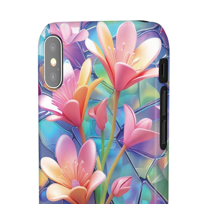 Snap Case Elegante Florale iPhone Handyhülle mit 3D-Effekt