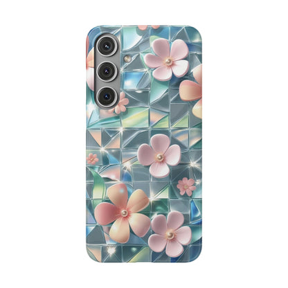 Snap Case Samsung Handyhülle mit 3D-Effekt und Blumenmuster