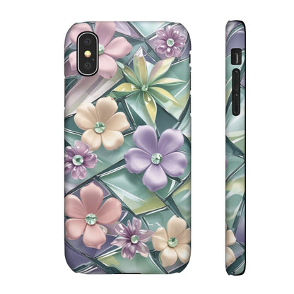 Snap Case Elegante Florale iPhone Handyhülle mit 3D-Effekt