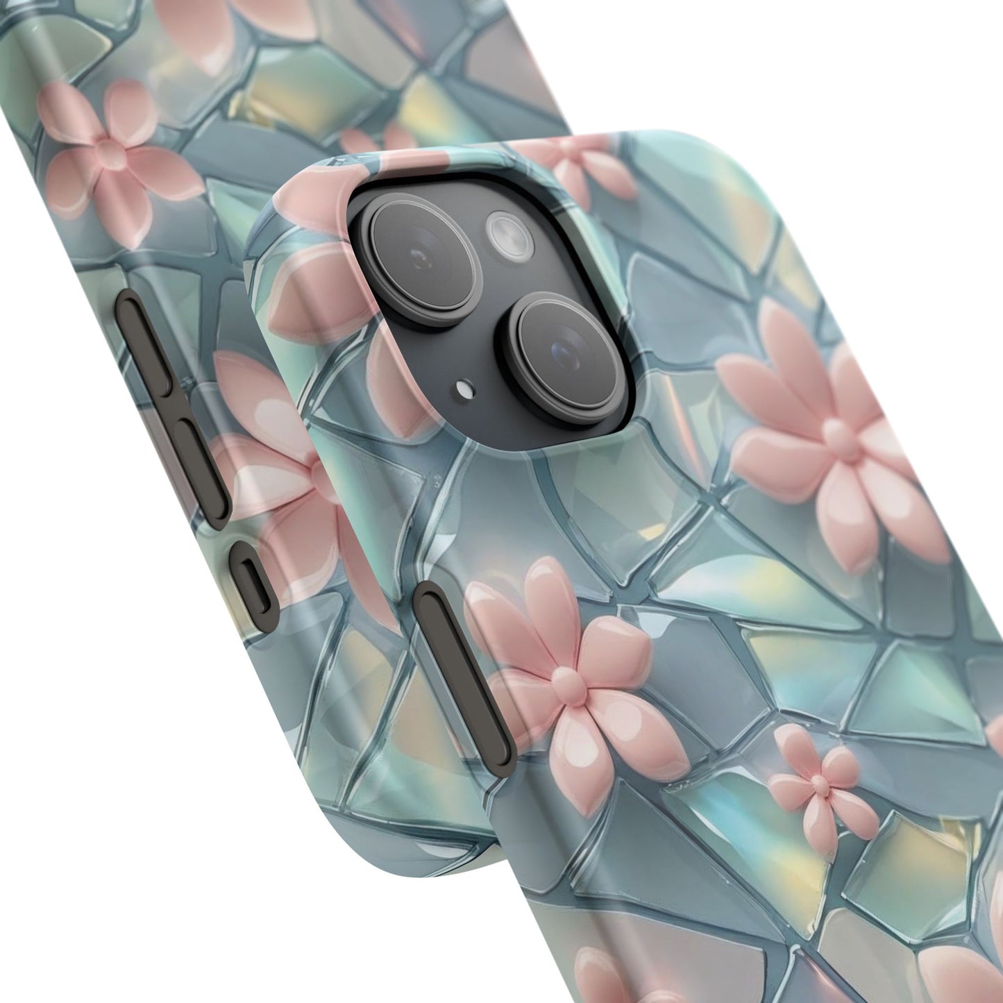 Snap Case Elegante Florale iPhone Handyhülle mit 3D-Effekt
