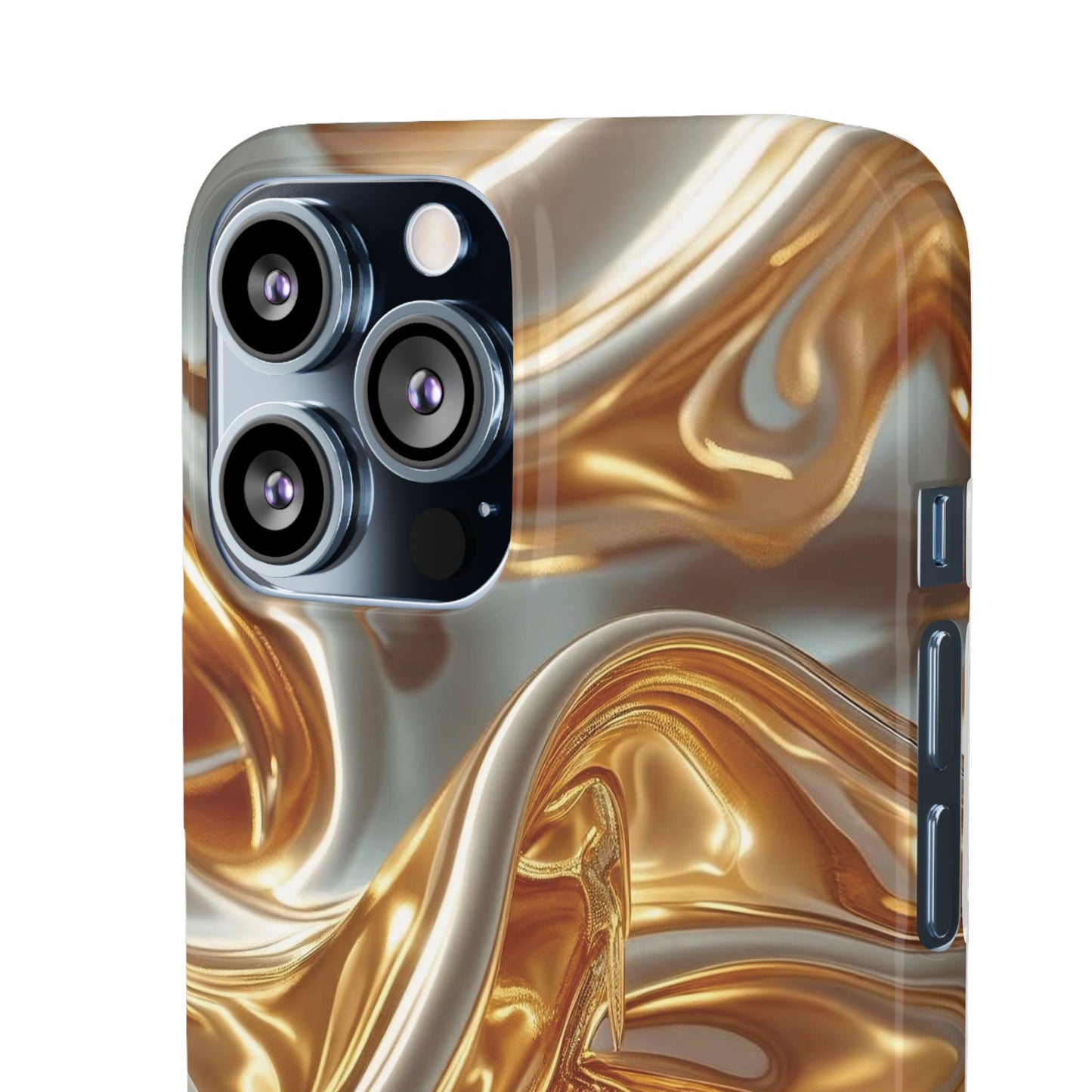 Snap Case iPhone Handyhülle – Gold Dynamic Liquid 3D Effekt