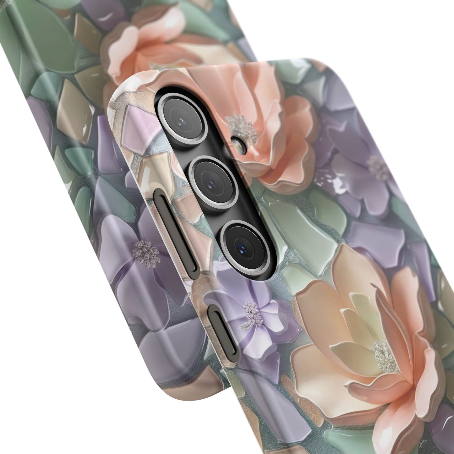 Snap Case Samsung Handyhülle mit 3D-Effekt, Blumenmuster