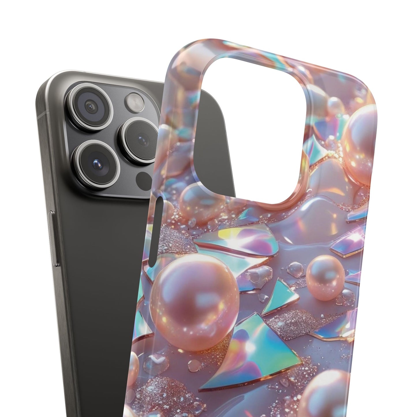 Snap Case iPhone Handyhülle – 3D Perlen Effekt