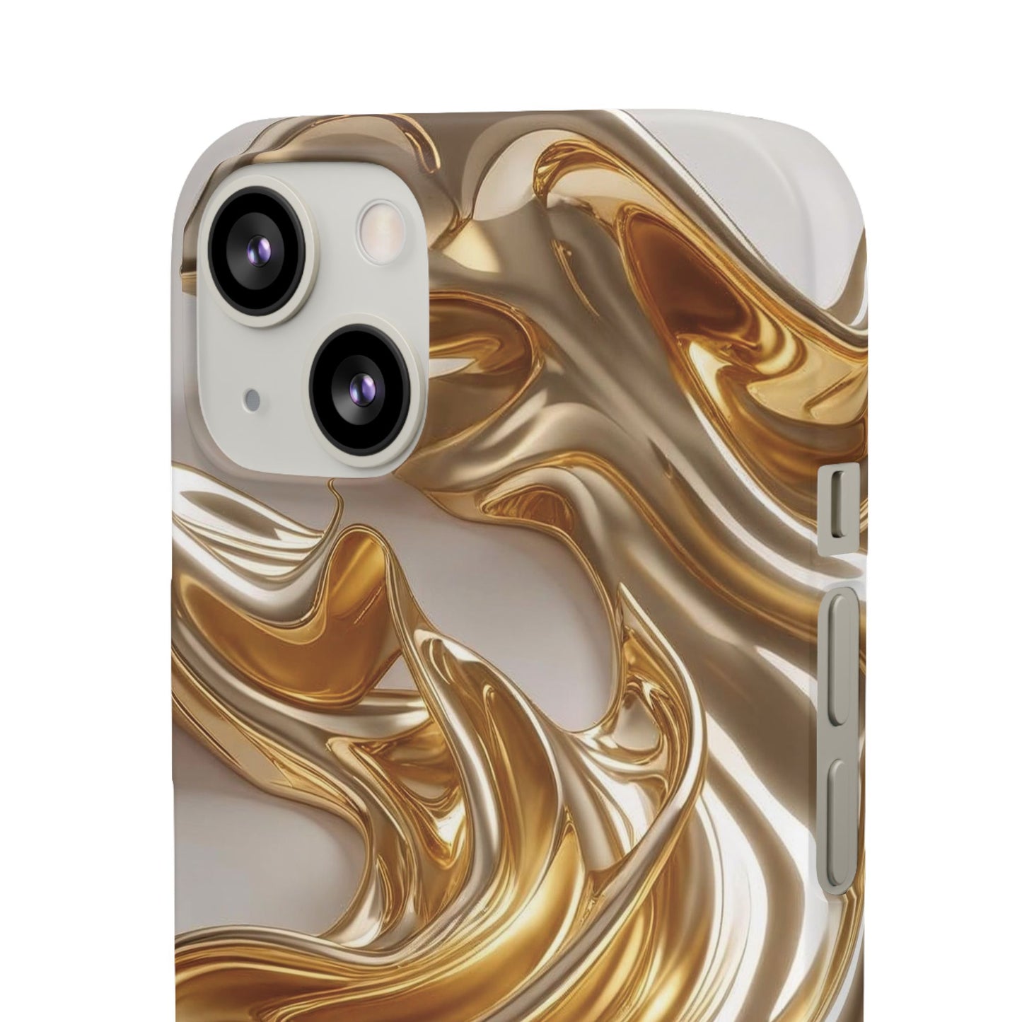 Snap Case iPhone Handyhülle – Gold Dynamic Liquid 3D Effekt