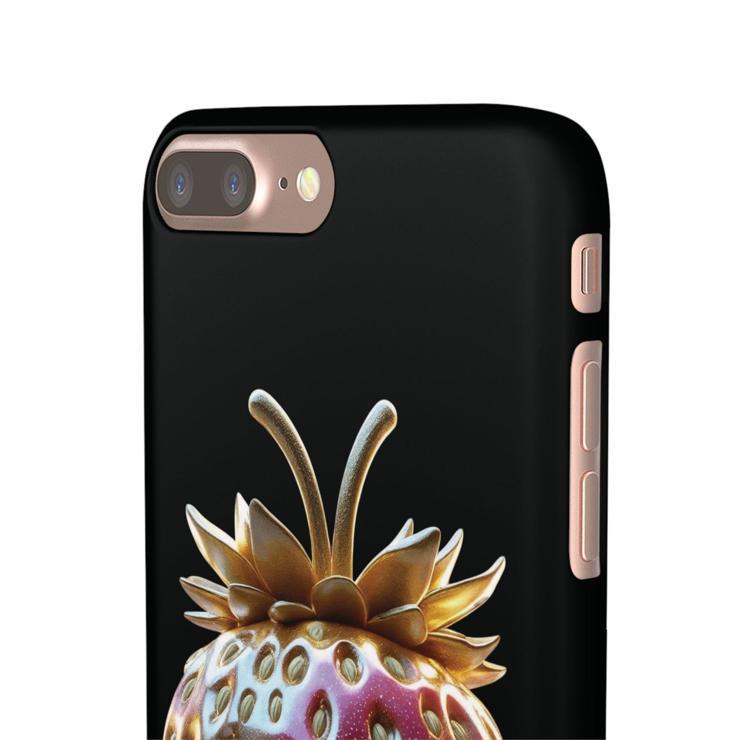 Snap Case iPhone Handyhülle - 3D Effekt Erdbeeren