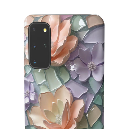 Snap Case Samsung Handyhülle mit 3D-Effekt, Blumenmuster