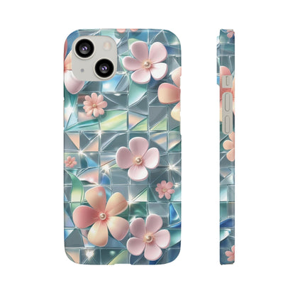 Snap Case iPhone Handyhülle mit 3D-Effekt Blumenmuster