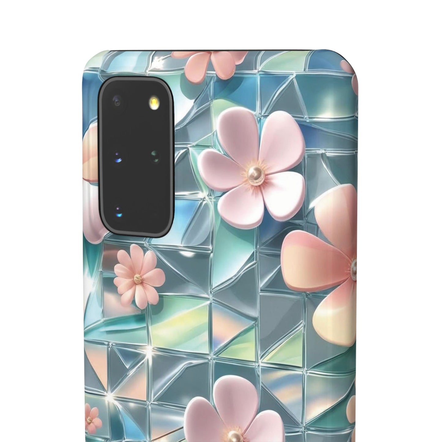 Snap Case Samsung Handyhülle mit 3D-Effekt und Blumenmuster