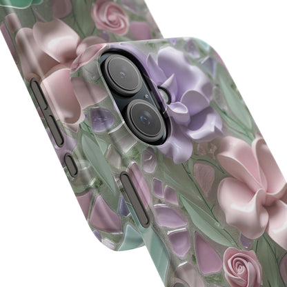 Snap Case Elegante Florale iPhone Handyhülle mit 3D-Effekt