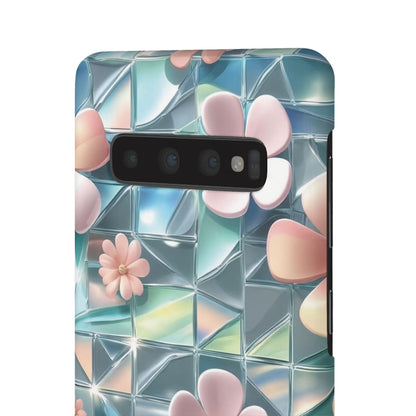 Snap Case Samsung Handyhülle mit 3D-Effekt und Blumenmuster