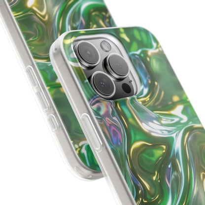 iPhone Handyhülle Flexi Case - Grün Metallic