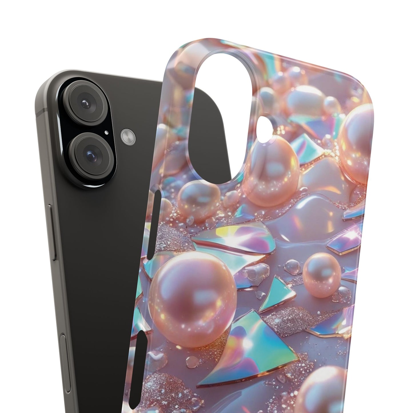 Snap Case iPhone Handyhülle – 3D Perlen Effekt