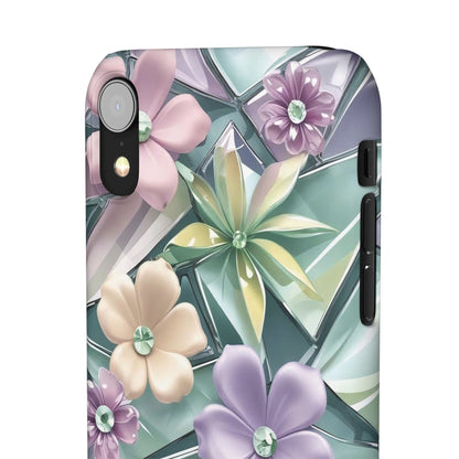 Snap Case Elegante Florale iPhone Handyhülle mit 3D-Effekt