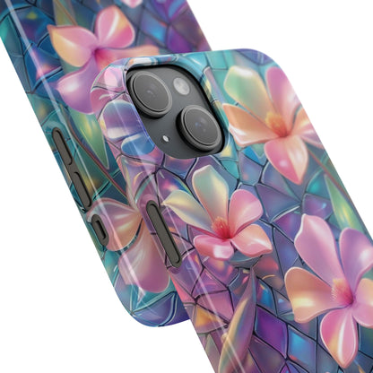 Snap Case Elegante Florale iPhone Handyhülle mit 3D-Effekt
