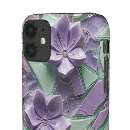 Snap Case Elegante Florale iPhone Handyhülle mit 3D-Effekt