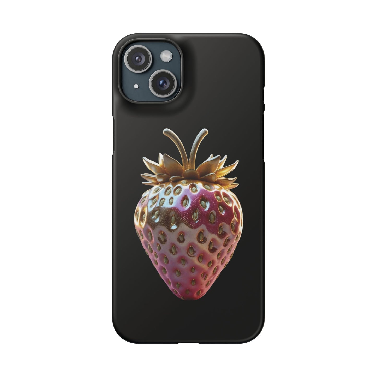 Snap Case iPhone Handyhülle - 3D Effekt Erdbeeren