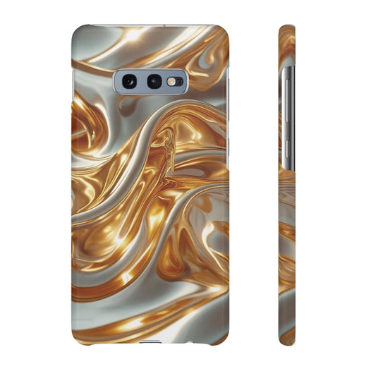 Snap Case Samsung Handyhülle – Gold Dynamic Liquid 3D Effekt